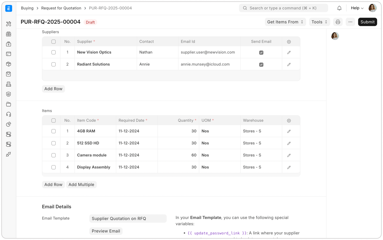 Žiadosť o cenovú ponuku (RFQ)