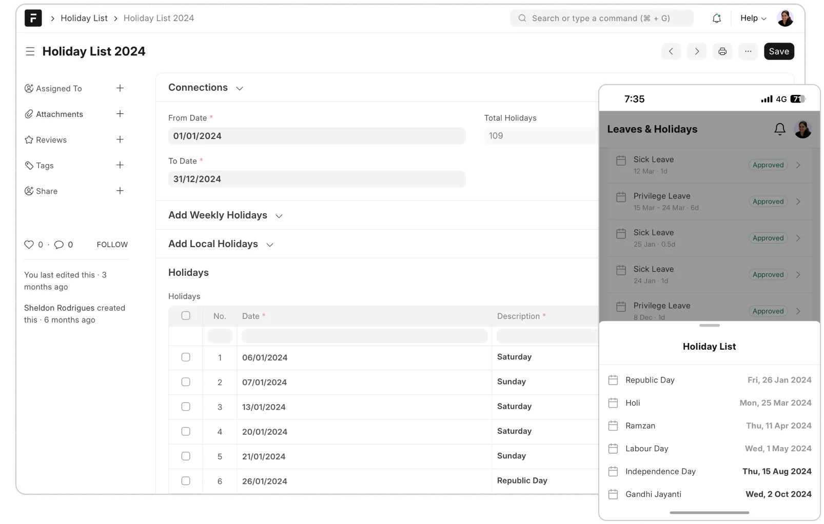 Prehľadné plánovanie sviatkov